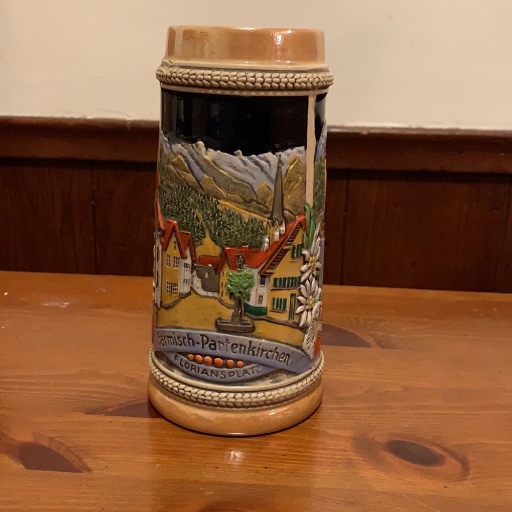 Vintage German gerzit gerz stoneware beer mug
